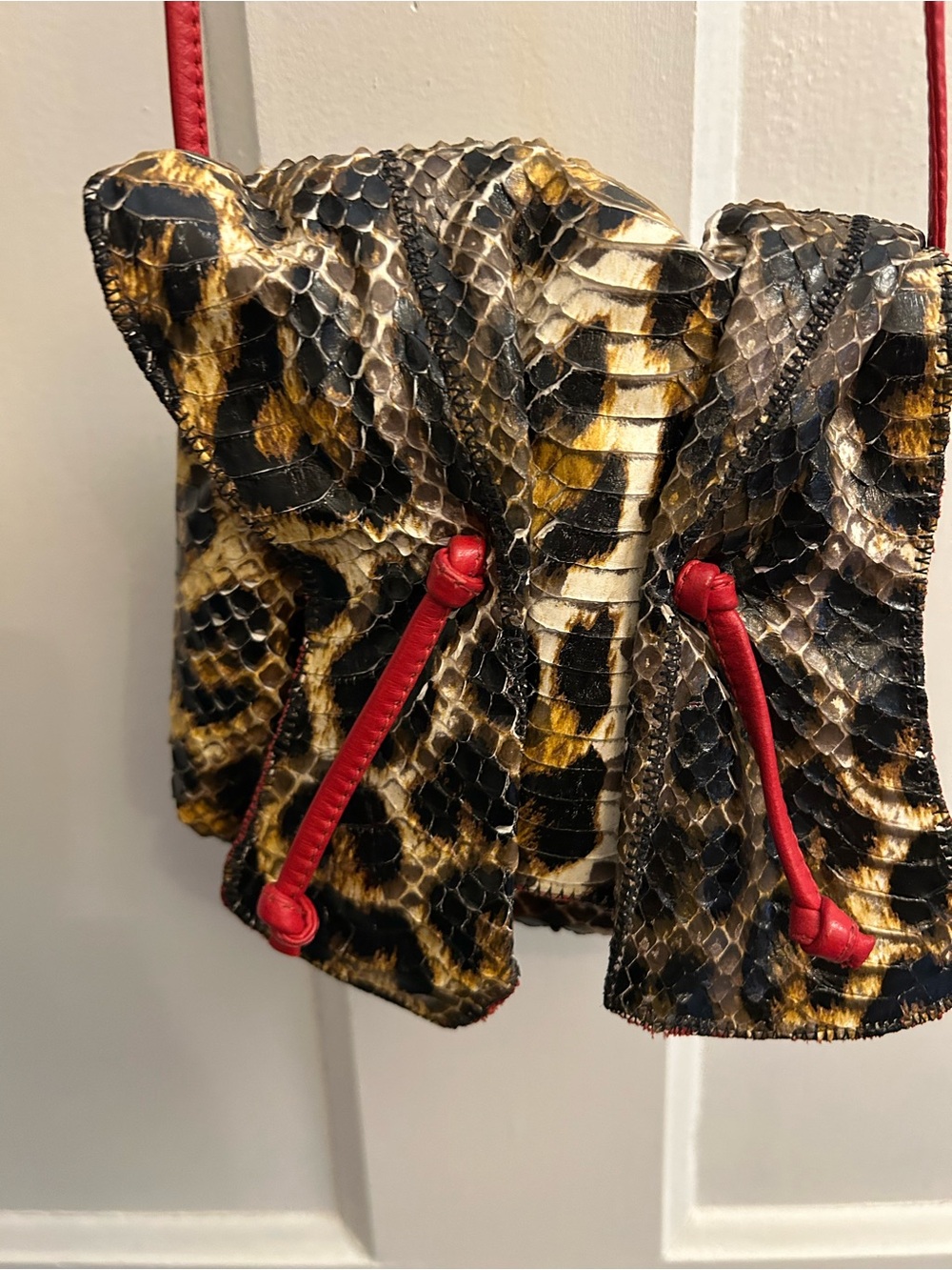 Carlos Falchi snakeskin cross body bag